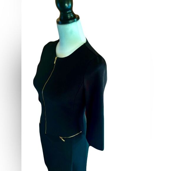 Tracy Negoshian Sheath Dress, Black and Gold, XS - Perfect for Any Occasion - Picture 4 of 8